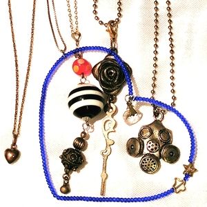 Necklace lot 5 for $26 or $6 ea. costume VTG repurposed